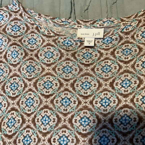 J. Jill 100% Soft Linen Blouse - Picture 2 of 3